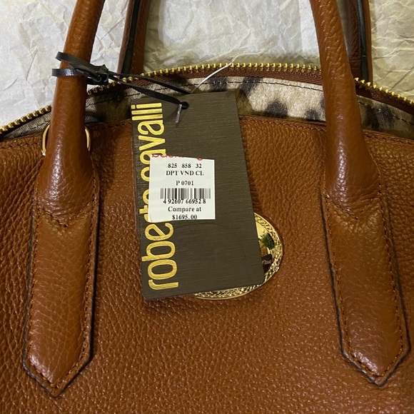 Roberto Cavalli Round Leather Satchel - Picture 12 of 15